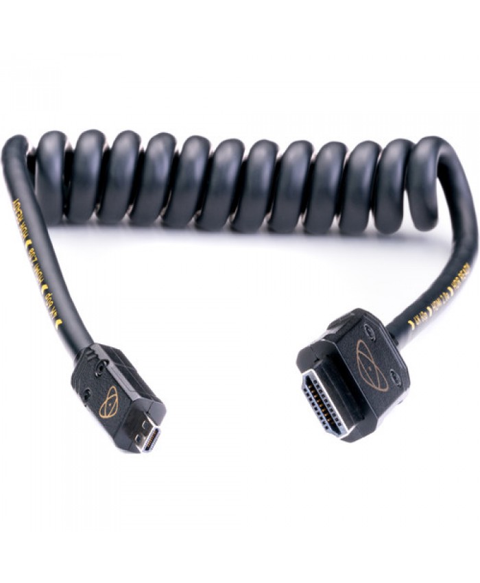 Atomos AtomFLEX HDMI (Type-A) Male to Micro-HDMI (Type-D) Male Coiled Cable 30cm to 60cm