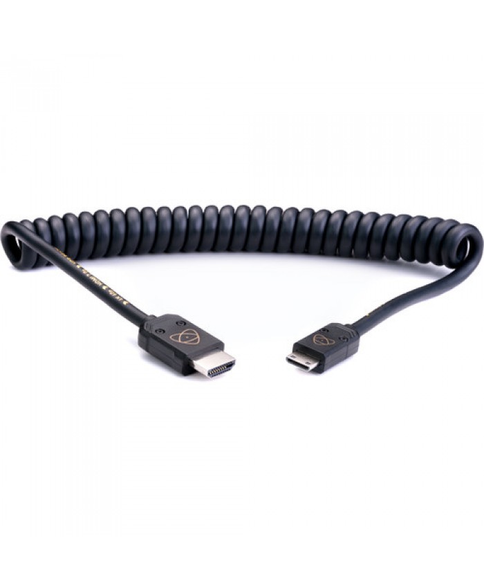 Atomos AtomFLEX HDMI (Type-A) Male to Mini-HDMI (Type-C) Male Coiled Cable 40cm to 80cm