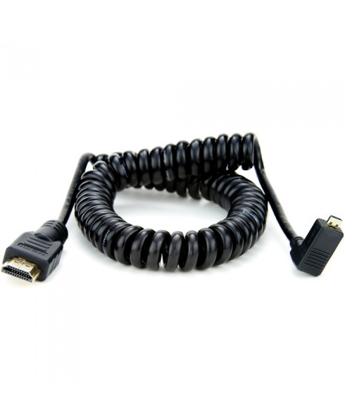 Atomos Right-Angle Micro to Full HDMI Coiled Cable 50cm