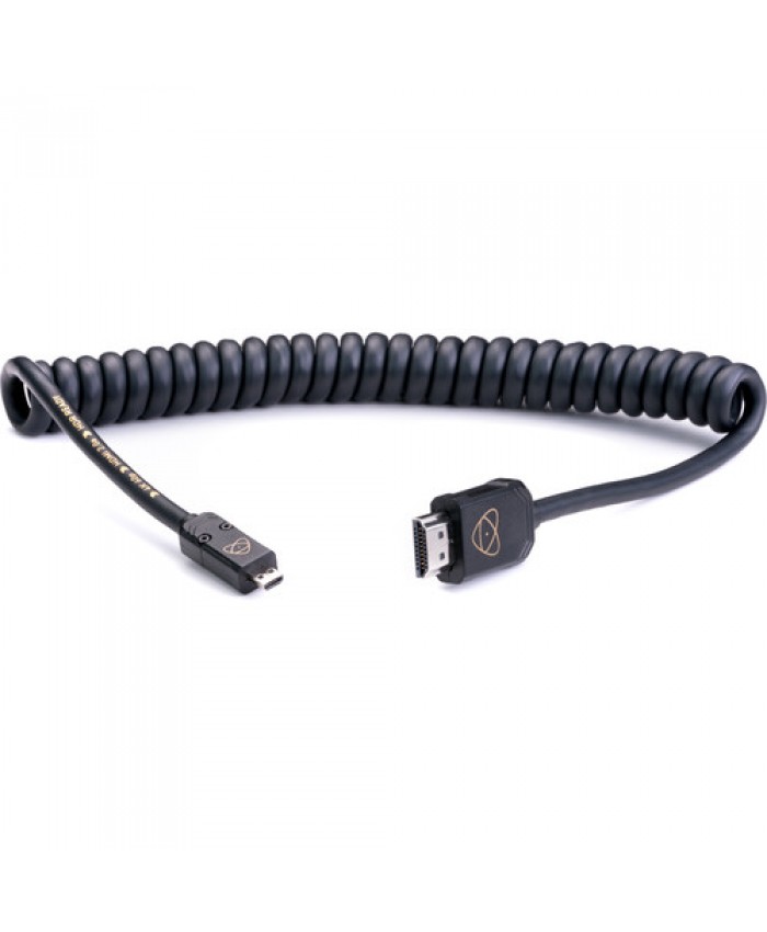 Atomos ATOM4K60C2 AtomFLEX HDMI (Type-A) Male to Micro-HDMI (Type-D) Male Coiled Cable 40cm to 80cm