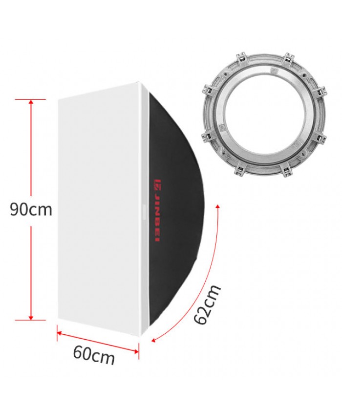 JINBEI DM-60x90cm 24x35inch Rectangles Softbox Bowens Mount Softbox