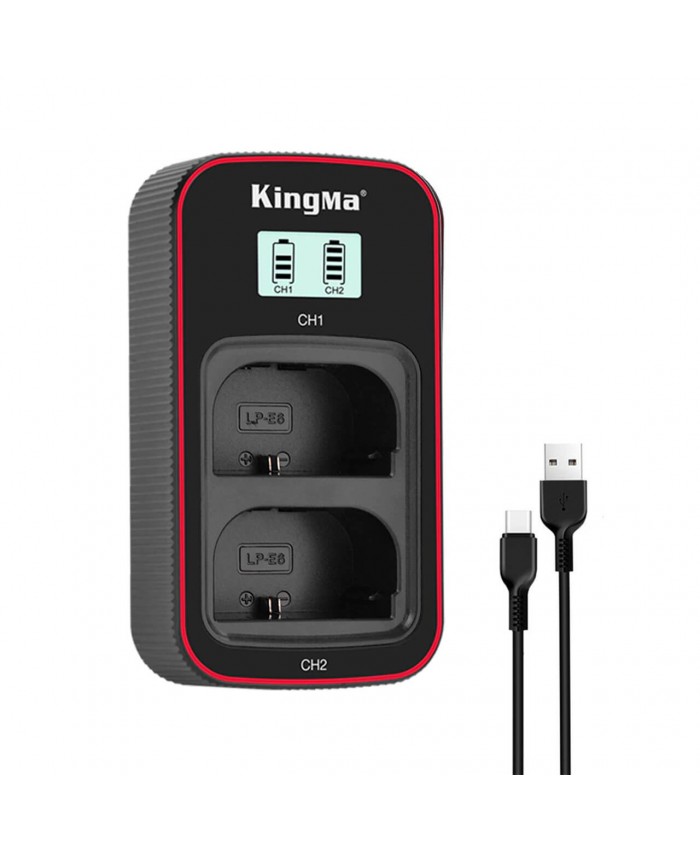 Kingma Canon LP-E6 LCD Dual USB charger