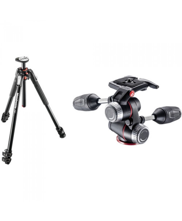 Manfrotto MT190XPRO3 Aluminum Tripod with MHXPRO-3W 3-Way Pan/Tilt Head Kit