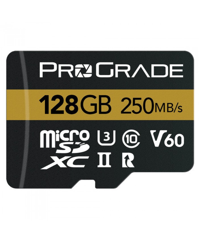 ProGrade Digital 128GB UHS-II V60 microSDXC Memory Card with SD Adapter