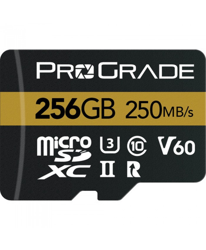 ProGrade Digital 256GB UHS-II V60 microSDXC Memory Card with SD Adapter