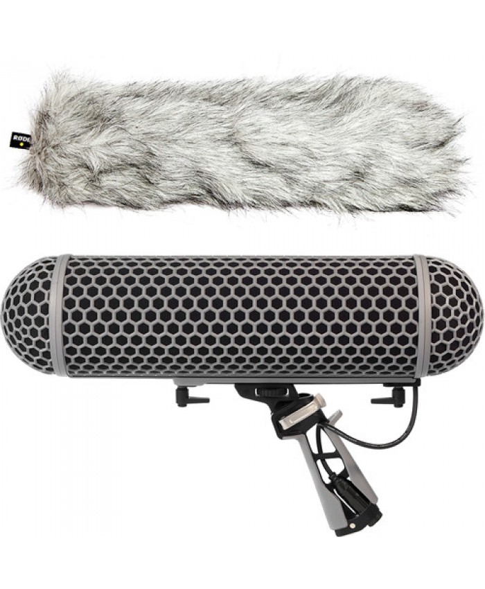 Rode Blimp Windshield and Rycote Shock Mount Suspension System for Shotgun Microphones