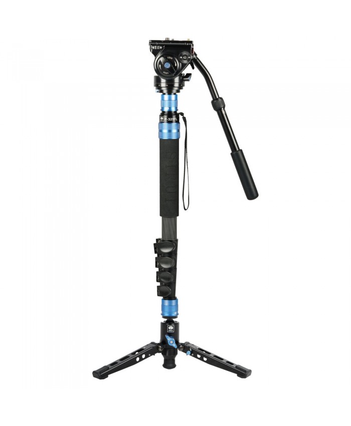 Sirui P-325FS 5-Section Carbon Fiber Monopod with VH-10 Video Head