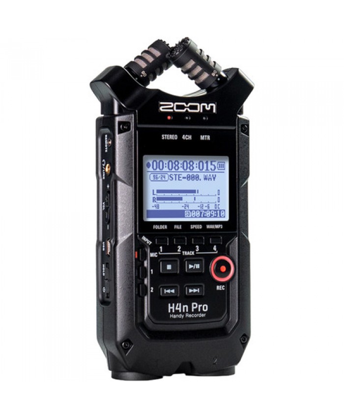 Zoom H4n Pro 4-Input / 4-Track Portable Handy Recorder with Onboard X/Y Mic Capsule Black