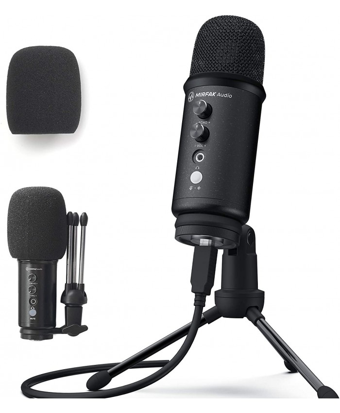 Mirfak Audio TU1 USB Desktop Microphone Pop-Filter & Tripod Stand