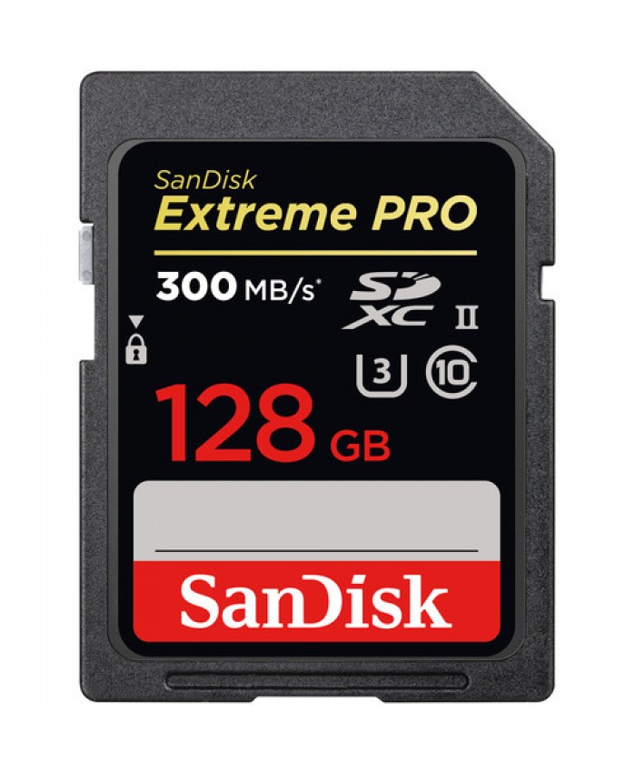 SanDisk 128GB Extreme PRO UHS-II SDXC 300 MB/s v90 Memory Card