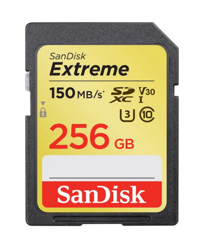 SanDisk 256GB Extreme UHS-I SDXC Memory Card 150mb