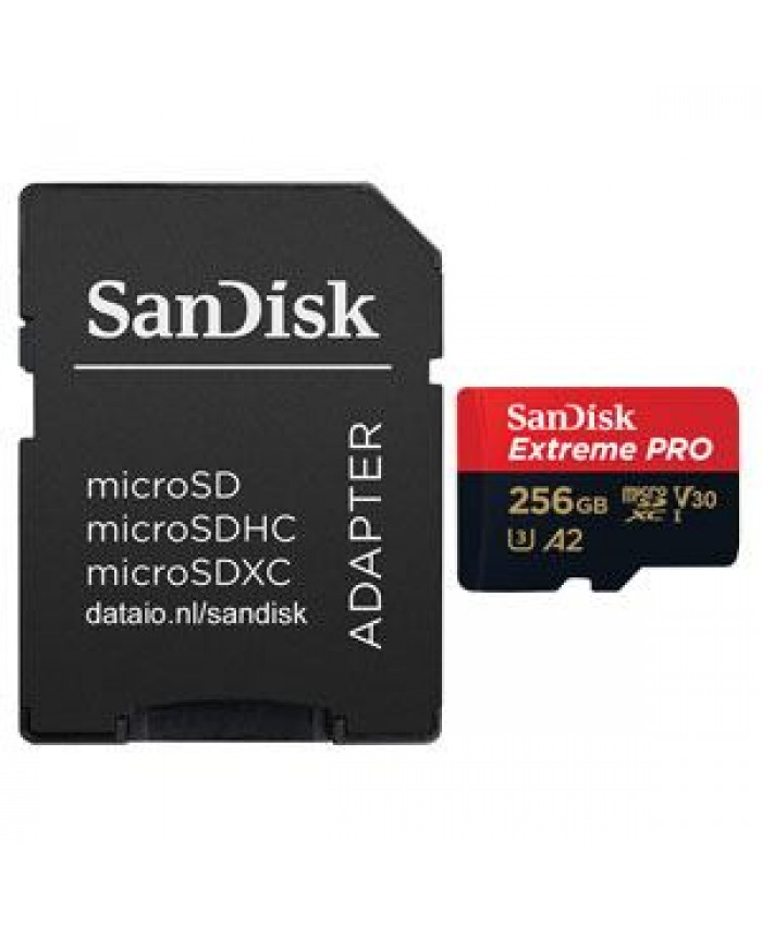 SanDisk 256GB Extreme Pro V30 Micro SD Card (SDXC) UHS-I U3 - 200MB/s