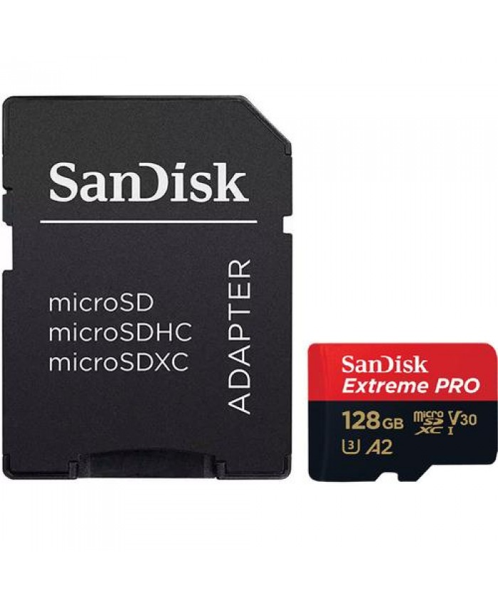 SanDisk 128GB Extreme Pro V30 Micro SD Card (SDXC) UHS-I U3 - 200MB/s