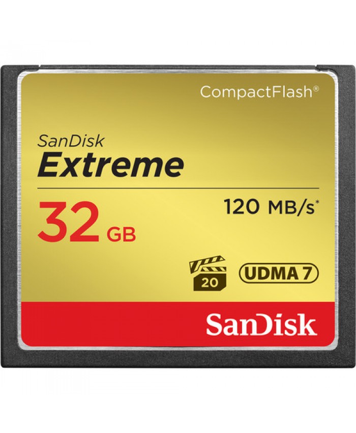 SanDisk Extreme 32GB CompactFlash Memory Card  120 MB/s