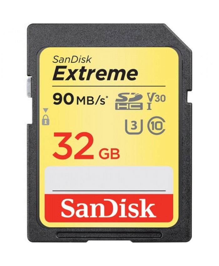 SanDisk 32GB Extreme UHS-I SDHC Memory Card Class 10