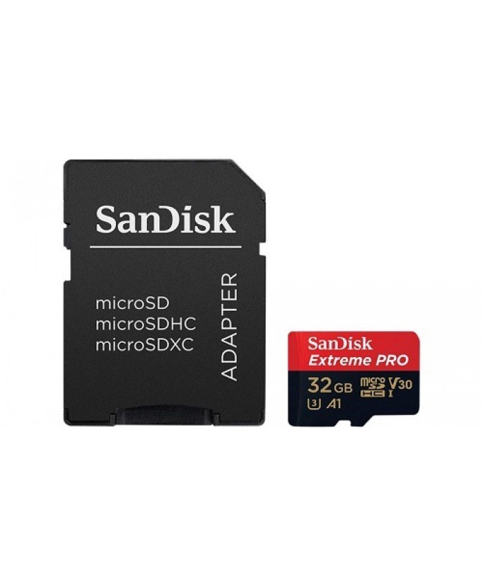 SanDisk 32GB Extreme Pro V30 Micro SD Card (SDXC) UHS-I U3 - 100MB/s