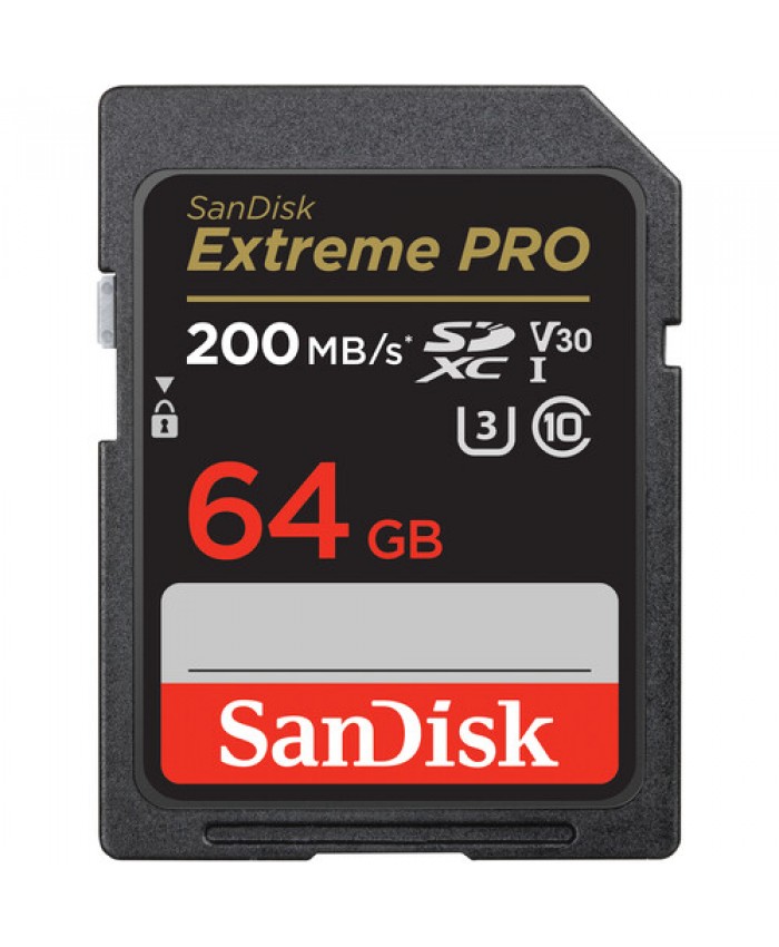 SanDisk 64GB Extreme PRO UHS-I SDXC Memory Card 200MB