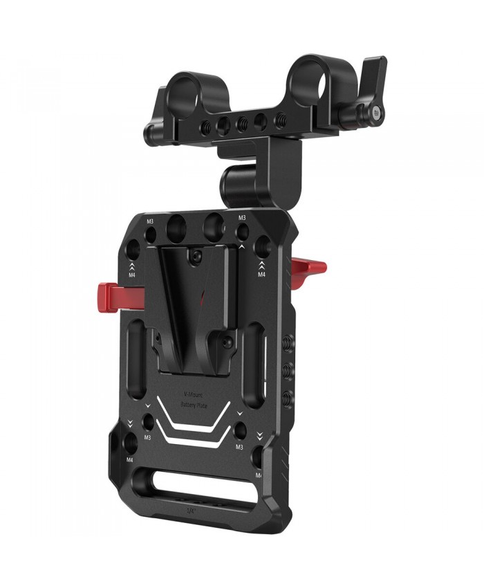 SmallRig 2991 V-Lock Battery Plate with 15mm Rod Clamp & Adjustable Arm