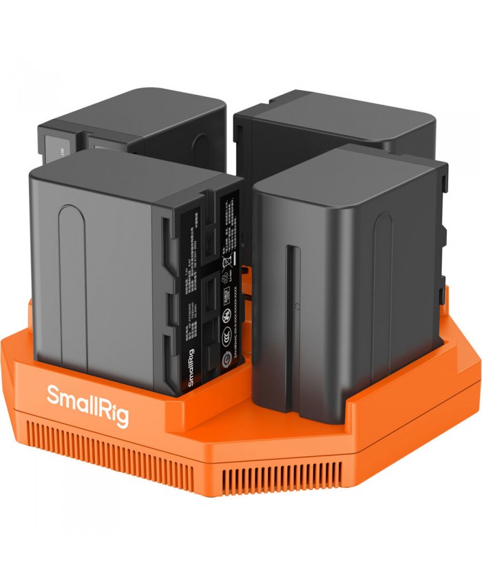 SmallRig NP-F970 4-Channel Camera Battery Charger & 4-Battery Kit